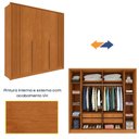 Ver imagem 7 de Guarda Roupa Casal 6 Portas Ripado 4 Gavetas 244cm Nova York com Espelho Espresso Móveis