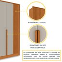 Ver imagem 5 de Guarda Roupa Casal 6 Portas Ripado 4 Gavetas 244cm Nova York com Espelho Yescasa Bege/Cinamomo/Off White