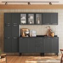 Ver imagem 2 de Cozinha Modulada em Aço 5 Peças 16 Portas (sendo 3 de Vidro) 2 Gavetas Florença Itatiaia