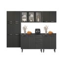 Ver imagem 3 de Cozinha Modulada em Aço 5 Peças 16 Portas (sendo 3 de Vidro) 2 Gavetas Florença Itatiaia