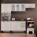 Ver mais imagens de Cozinha Modulada Compacta em Aço 4 Peças 11 Portas 2 Gavetas Paneleiro para Forno Florença Itatiaia Branco/Neve