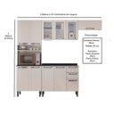 Ver imagem 5 de Cozinha Modulada Compacta em Aço 4 Peças 11 Portas 2 Gavetas Paneleiro Para Forno Florença Itatiaia 