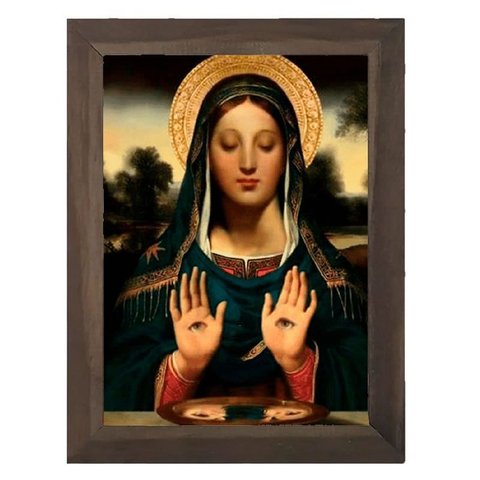 Quadro Decorativo Santa Luzia Jesus - Católico Evangélico Religioso