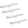 Kit 4 Prateleiras Reta 20/30/40/50 Nicho Mdf Suporte Decoração - Branco - 2