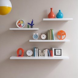 Kit 4 Prateleiras Reta 20/30/40/50 Nicho Mdf Suporte Decoração - Branco - 1
