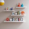 Kit 4 Prateleiras Reta 20/30/40/50 Nicho Mdf Suporte Decoração - Branco - 1