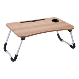 Mesinha Portátil P/ Notebook Dobrável de Cama com Porta Copo:madeira - 4