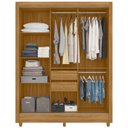 Ver imagem 4 de Guarda Roupa Casal Bolívia Espelho 3 Portas de Correr Freijó Cinza Moval