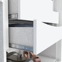 Ver imagem 6 de Guarda Roupa Solteiro Hilton 2 Portas Deslizantes Branco Brilho - Móveis Henn