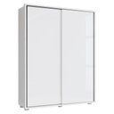 Ver imagem 1 de Guarda Roupa Solteiro Hilton 2 Portas Deslizantes Branco Brilho - Móveis Henn