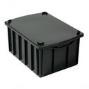 Ver imagem 3 de Caixa Plástica Organizadora 1012 com Tampa Empilhável 15,5L em Polipropileno Preto Premium Colchõ