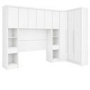 Ver imagem 6 de Guarda Roupa Casal Safira 9 Portas de Bater 5 Gavetas MDF Fosco Branco