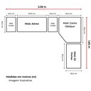 Ver imagem 3 de Guarda Roupa Casal Safira 9 Portas de Bater 5 Gavetas MDF Fosco Branco