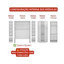 Ver imagem 2 de Guarda Roupa Casal Safira 9 Portas de Bater 5 Gavetas MDF Fosco Branco