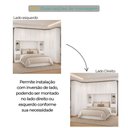 Ver imagem 4 de Guarda Roupa Casal Safira 9 Portas de Bater 5 Gavetas MDF Fosco Branco