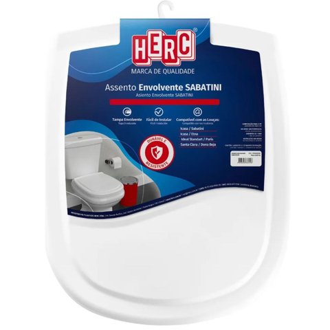 Assento Sanitário Envolvente Modelo Sabatini Branco Herc