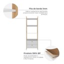 Ver imagem 7 de Estante de Livros 63,6CMX183CM Livreiro Office com 3 Prateleiras com 2 Gavetas Essenza Marrom/Marron