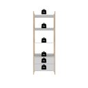 Ver imagem 5 de Estante de Livros 63,6CMX183CM Livreiro Office com 3 Prateleiras com 2 Gavetas Essenza Marrom/Marron