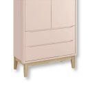 Ver imagem 4 de Guarda Roupa Infantil 2 Portas e 2 Gavetas Rosa Classic Madeira Natural