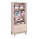 Ver imagem 3 de Guarda Roupa Infantil 2 Portas e 2 Gavetas Rosa Classic Madeira Natural