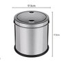 Lixeira em Inox Basculante 3 Litros Cesto de Lixo Luxo Pia Cozinha Banheiro Consultorio Tampa - 5