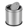 Lixeira em Inox Basculante 3 Litros Cesto de Lixo Luxo Pia Cozinha Banheiro Consultorio Tampa - 1