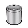 Lixeira em Inox Basculante 3 Litros Cesto de Lixo Luxo Pia Cozinha Banheiro Consultorio Tampa - 4