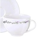 Ver imagem 2 de Xícara e Pires 250ml Chá Café Tramontina Lilla Porcelana