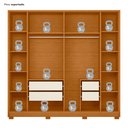 Ver imagem 6 de Guarda Roupa Casal 06 Portas Deville Marrom/Cinamomo/Off White