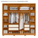 Ver imagem 4 de Guarda Roupa Casal 06 Portas Deville Marrom/Cinamomo/Off White