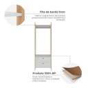 Ver imagem 7 de Guarda-Roupa Closet Solteiro Modulado 1 Cabideiro e 2 Gavetas 63,6cm Magno Branco