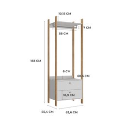 Guarda-roupa Closet Modulado Magno 2 Gavetas - 3