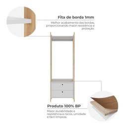 Guarda-roupa Closet Modulado Magno 2 Gavetas - 7