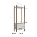 Ver imagem 3 de Guarda-Roupa Closet Solteiro Modulado 1 Cabideiro e 2 Gavetas 63,6cm Magno Branco