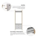Ver mais imagens de Guarda-Roupa Closet Solteiro Modulado 1 Cabideiro e 2 Gavetas 63,6cm Magno Branco