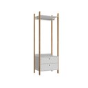 Ver imagem 2 de Guarda-Roupa Closet Solteiro Modulado 1 Cabideiro e 2 Gavetas 63,6cm Magno Branco