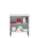 Ver imagem 2 de Balcão de 80cm para Cozinha 2 Portas Branco