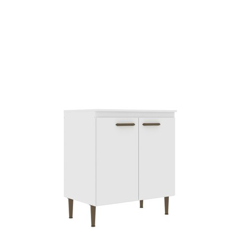 Balcão de 80cm para Cozinha 2 Portas Branco