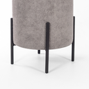 Ver imagem 2 de Puff Siena Decorativo Tecido Boucle Banqueta Redondo Pés de Metal