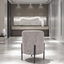 Ver imagem 6 de Puff Siena Decorativo Tecido Boucle Banqueta Redondo Pés de Metal