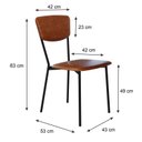 Ver imagem 4 de Cadeira Fixa Estofada Vintage Retrô