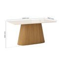 Ver imagem 3 de Mesa de Jantar 6 Lugares 160cm Tampo MDF e Vidro Canto Reto Olivia