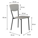 Ver imagem 4 de Cadeira Fixa Estofada Vintage Retrô