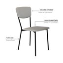 Ver imagem 5 de Cadeira Fixa Estofada Vintage Retrô