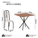 Ver imagem 3 de Conjunto Sala de Jantar 4 Cadeiras Lívia Preto/Bege