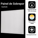 Ver imagem 4 de Luminaria Painel Paflon Slim Sobrepor Led Super Fina 48W 4000K IP66 Resistente Iluminaçao Teto Casa