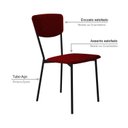 Ver imagem 5 de Cadeira Fixa Estofada Vintage Retrô