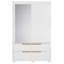 Ver imagem 2 de Guarda Roupa Casal 136cm com Espelho Solare Branco/Freijó a02 - Mpozenato