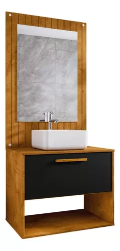 Conjunto para Banheiro Zenit Mdp Cuba Naturalle -preto - 2