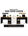 Ver imagem 5 de Mesa de Escritório 108cm para Computador Notebook com Nichos Cava - Preto/Nature